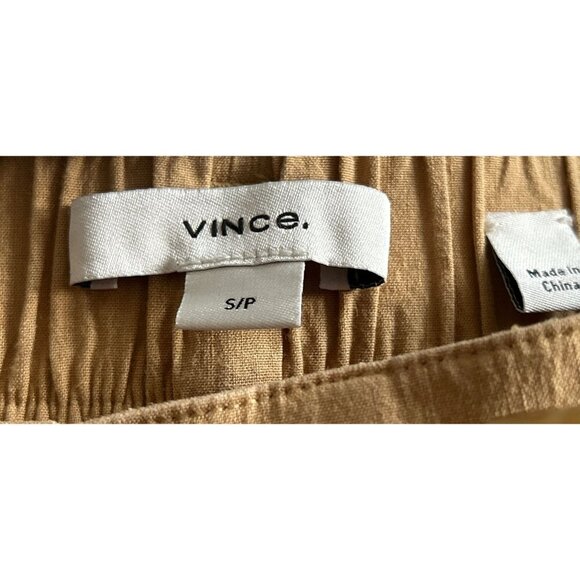 Vince Womens High-Waisted Paperbag Pants With Belt Beige Size S - Picture 10 of 12